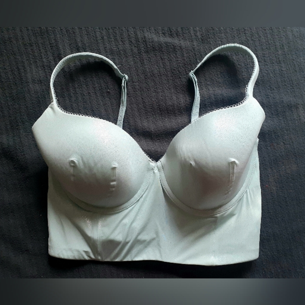 VS shimmery bra with boning, 34DD